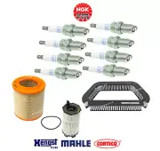 Tune Up Kit OEM Spark Plug & Air Oil Cabin Filter 11pc for Audi A8 Quattro 07-10 (for: Audi)