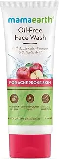 [MAMAEARTH] Oil Free Face Wash for Oily Skin, with Apple Cider Vinegar & Salicylic Acid for Acne-Prone Skin - 100 ml