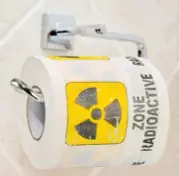 HMOE - X 1 ROLL ''ZONE RADIOACTIVE'' THEMED 3 PLY TOILET PAPPER - NOVELTY