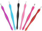 OFFIGAM 1set Dead Skin Fork Cuticle Peeler Scraper Shaped Nail Art Tools Premium Portable Easy to Grip for Manicures Pedicures