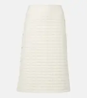 [Moncler] Moncler Quilted midi skirt UK 10 white