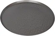 15 Inches Pizza Pan, Portable Pizza Pancake Pie Mold, Baking Oven Bread Supplies, Pizza Tray with Holes, Pan Bakeware for Home Kitchen Restaurant (Dark Grey, 41 * 38 * 1.5 CM)