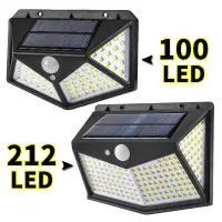 在飛比找蝦皮商城優惠-212顆LED 太陽能感應燈 100LED壁燈 內建電池 庭