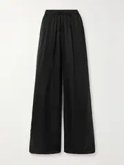 [AZ FACTORY] AZ FACTORY - + Lutz Huelle Satin-jacquard Wide-leg Pants - Black - FR 34 FR 34 Black