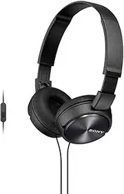 [Sony] ZX310AP On-Ear Headphones Compatible with Smartphones, Tablets and MP3 Devices - Metallic Black (International Version)