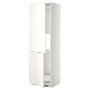 METOD hi cab f fridge or freezer w 2 drs, white/Veddinge white, 60x60x200 cm