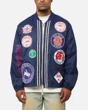 [CHAMPION] Champion 60's Souvenir Jacket Athetlic Navy Cream - Size S S Athletic Navy C