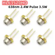 3/5pcs USHIO HL63520HD TO-5 φ9mm 638nm 2.4W Pulse 3.5W Laser Diode