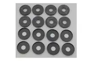 Manley Valve Spring Locator Outside Heat-Treated Fits 1.740 in. OD. Spring .635 in. ID. 1.610 in. OD. .062 in. Thick Black Set of 16