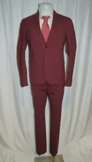 Valentino Black & Red Checked Two Button Suit 36R NWT $2995