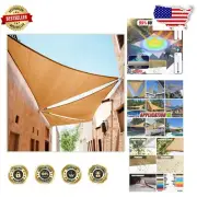 Custom Sand Beige 5' x 5' Triangle Shade Sail Canopy - 3-