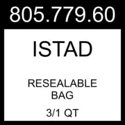 IKEA ISTAD Resealable Bag Patterned Black/yellow 50 Pack 3/1 qt 805.779.60