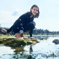 在飛比找Yahoo奇摩購物中心優惠-Nautica 女裝 休閒簡約素面V領洋裝-黑色