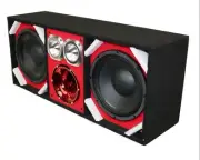 CHUCHERO DEEJAYLED TBH10RED LOADED BOX W/TWO DESPACITO HEAVY DUTY 10-IN ONE HORN