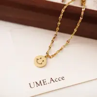 在飛比找momo購物網優惠-【UME.Acce】金屬笑臉鈦鋼手鍊(鈦鋼 手鍊 鈦鋼手鍊 
