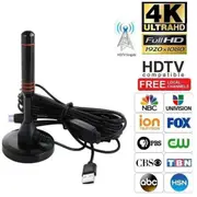 200 Mile Portable TV Antenna Indoor Outdoor Caravan Digital Freeview Aerial Ariel