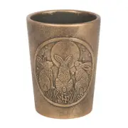 Lisa Parker Moon Shadows Three Hares Bronze Terracotta Plant Pot Gothic Pagan