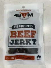 Beef Jerky Peppered 48LazyM 50g