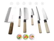 Kitchen Knife Set of 6pcs Essiantial Multi-Purpose Knives MADE IN JAPAN SEKIRYU