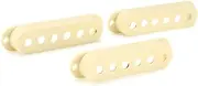 [Fender] Road Worn Aged White Stratocaster Electric Guitar Pickup Covers (set of 3)