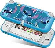 Xcitifun Protective Case Designed for Nintendo Switch Lite Soft TPU Cases for Girls Boys Kids Cute Kawaii Character Cartoon Protect Shell Compatible with Nintendo Switch Lite Cover - Blue Heart