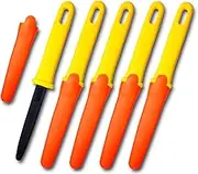 CANARY Cardboard Cutter with Sheath 7.5" Safety Box Cutter/Box Opener Tool for Cutting, Opening, Breaking Down, Crafting, Non-Stick Teflon Fluorine Coating Blade, Yellow, Made in JAPAN (Bulk 5 Pcs)