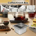 COFFEE KNOCK BOX 不銹鋼 ESPRESSO KNOCK POT 適用於 ESPRESSO 咖啡渣防滑 E