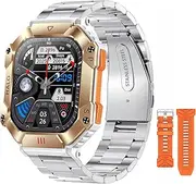 Watch Heart e Fitn Activi Sport Watches Long Standby Time Multifunctional Health ing Reminder Silver Steel Strap