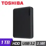 【TOSHIBA 東芝】Canvio Advance V10 2.5吋 USB3.2 外接式硬碟 1TB-黑