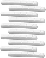 Vaguelly 10pcs Guitar Bone Nut Replacement for 6-string Electric Acoustic Guitars Compatible for
