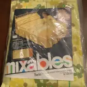Vintage Sears Percale Fitted Sheet Flower Power Made in USA NEW in PKG