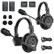 Xtalk X2 2-Person Wireless Intercom Headset System 2.4G Wireless Headset with...
