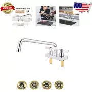 Commercial Kitchen Faucet with 12" Swivel Spout - Polished Chrome Finish