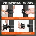 Sliding Gate Kit H Shaped Groove 4 Track Wheels for Cantilever System