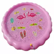 Inflatable Water Sprinkler Kids Spray Pad Play Mat Summer Wading Flamingo 68inch