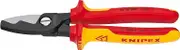 KNIPEX - 95 18 200 SBA Tools - Cable Shears, Twin Cutting Edge, 1000V Insulated (9518200SBA), Copper