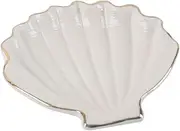 Housoutil Shell Jewelry Plate White Decor Accessory Tray Makeup Vanity Table Shell Trinket Dish Trinket Tray Trinket Dish Tray Jewelry Dish Accessories Holder Key Holder Bowl Bracelet Trays