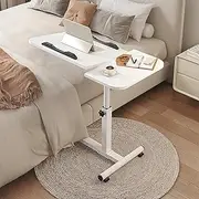 Lifting and Rotating Laptop Desk, Movable Bedside Table with Rollers for Home and Office, Adjustable Computer Stand Couch Desk Table with Tiltable Table Sofa Side Table, Coffee Table