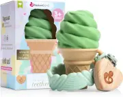 Naturebond Silicone Baby Teether Toy - Ice-Cream Teething Toy with Free Silic...
