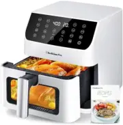 Beelicious 5.8QT Large Air Fryer, 12-In-1 Digital Airfryer with Clear Window, 40