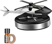 Generic Helicopter Car Air Freshener, Rotating Propeller Aromatherapy, Alloy Aircraft Shape Diffuser, Silver, Fresh Scent