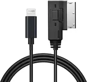 AMI MMI Aux Cable for iPhone 14 13 12 11 XS XR X 8 7 6,Car Aux Interface Dongle Compatible with Audi A3/A4/A5/A6/A7/A8/S4/S6/S8/Q5/Q7/R8/TT,Auxiliary Input Adapters for VW Tiguan CC Magotan(3.3FT)