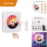 Portable Bluetooth CD Player Boombox Speaker FM Radio USB MP3 Music Player Wall