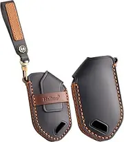 ontto Car key cover fit for Kia Carens Picanto GT Line Carnival K8 Rio Telluride 2024 handmade leather key holder case keyring key chain Smart Shell Protector Accessories