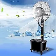 Patio Misting Fans Outside Pedestal Cooling Fan 3 Speeds, 90° Oscillation Mister Black with 42L Water Tank, for Patio, Outside Restaurant, Garage, Gym, Factory Workshop(71cm)