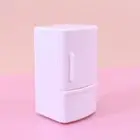 1/12 Mini Dollhouse White Refrigerator With Food Set Kitchen Miniature Toys)