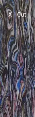 2 CRAZY FIBER MONET .312 CRAZYFIBER KNIFE HANDLE SCALES 1.6 X 5.6 (X-Cut)