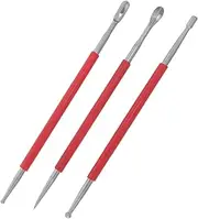 STOBOK Professional Clay Sculpture Tool Set 3pcs Reusable Pottery Tools for DIY Modeling Craft