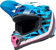 Bell MX-9 MIPS Breakdance, motocross helmet , color: Light Blue/Black/White/Pink , size: M