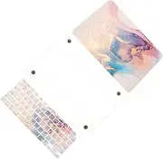 DOITOOL 1 Set Marble Laptop Cover with Keyboard Skin Compatible with Lightweight Protector Slip Decal Shell for Enhanced Durability